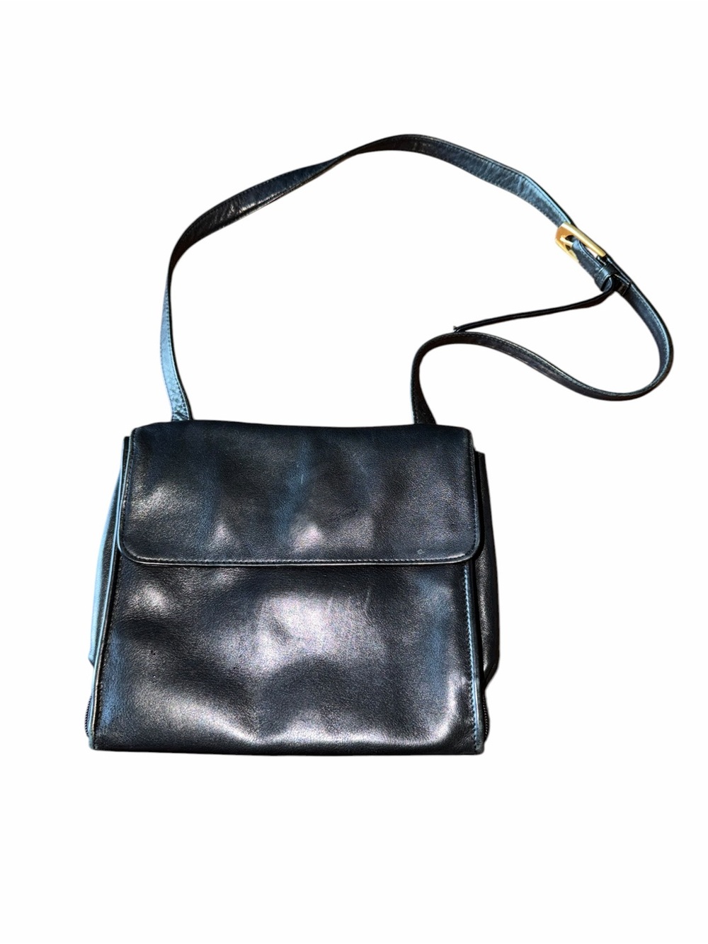 Vintage Preview Black Leather Crossbody Bag